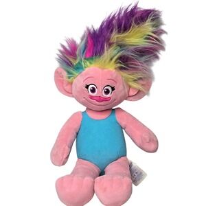 Build A Bear Princess Poppy Trolls World Tour Plush 14" Seated Rainbow Hair 2020
